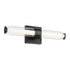 Kichler Laurene 18.5 Inch Linear Bath Bar Small LED with Clear Glass in Black Model: 55237BKLED