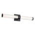 Kichler Laurene 26.5 Inch Linear Bath Bar Medium LED with Clear Fluted Glass in Black Model: 55196BKLED