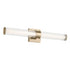 Kichler Laurene 26.5 Inch Linear Bath Bar Medium LED with Clear Fluted Glass in Black Model: 55196BKLED