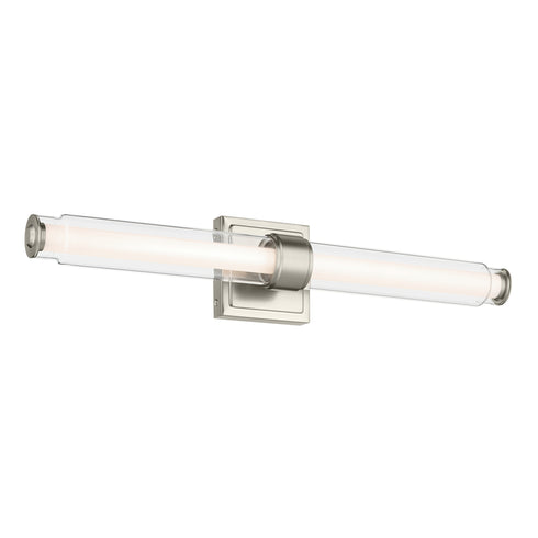 Kichler Laurene 26.5 Inch Linear Bath Bar Medium LED with Clear Glass in Black Model: 55238BKLED
