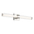Kichler Laurene 26.5 Inch Linear Bath Bar Medium LED with Clear Glass in Black Model: 55238BKLED