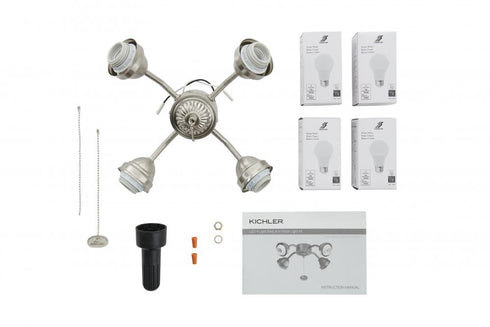 Kichler LED 4 Light Bent Arm Fitter Brushed Stainless Model: 350015BSS