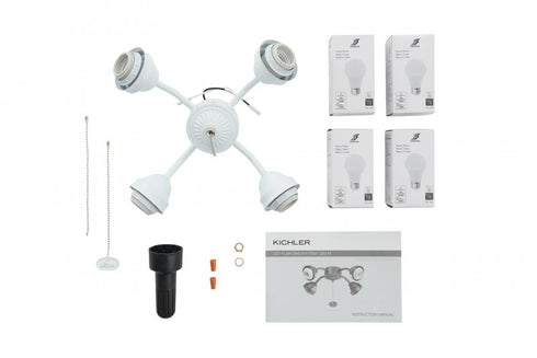 Kichler LED 4 Light Bent Arm Fitter White Model: 350015WH