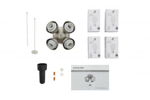 Kichler LED 4 Light Turtle Fitter Brushed Nickel Model: 350210NI