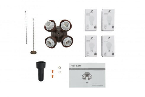 Kichler LED 4 Light Turtle Fitter Tannery Bronze Model: 350210TZ