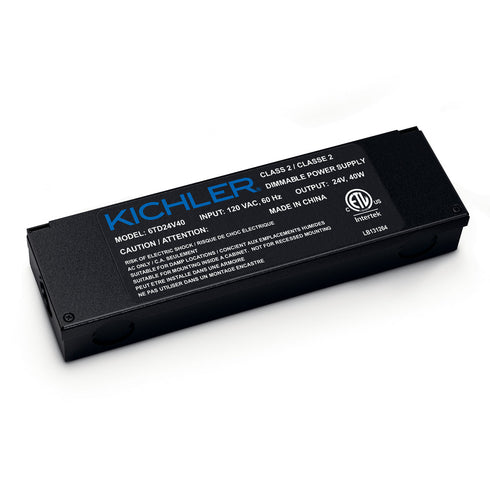 Kichler LED Power Supply 24v 24v Dimmable 40 Watt Power Supply Model: 6TD24V40BKT