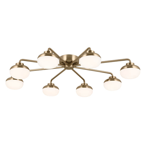 Kichler LED Remy 41 Inch 8 Light Flush Mount With Model: 52608BK