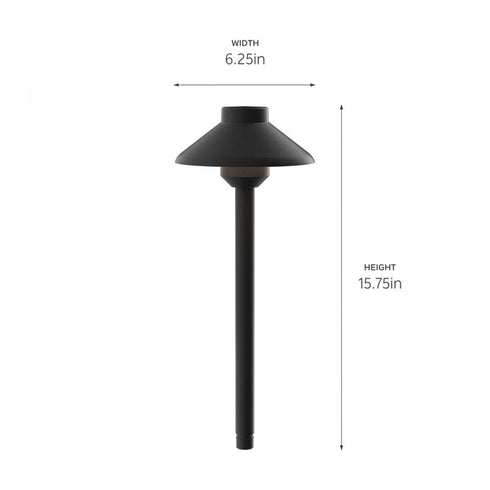 Kichler LED Short Stepped Dome 2700k Path Light Model: 15821BKT27
