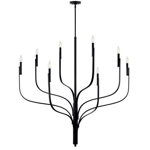 Kichler Livadia Chandelier 8 Light in Black Finish Model: 52675BK