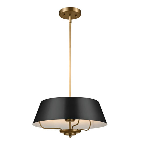 Kichler Luella 3 Light Pendan Semi Flush Model: 52542BK