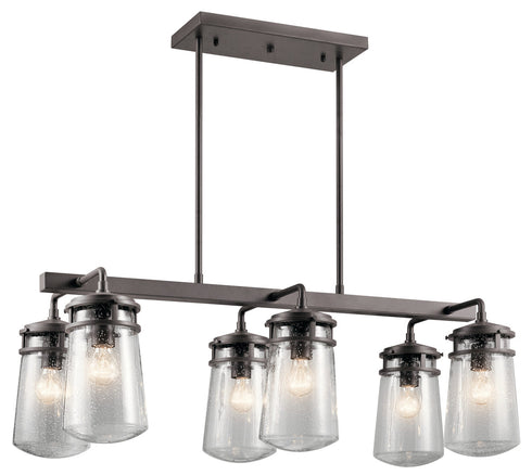 Kichler Lyndon(Tm) 6 Light Outdoor Linear Chandelier Model: 49835AZ
