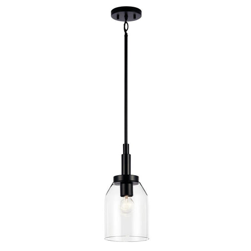 Kichler Madden Mini Pendant 1 Light in Black Finish Model: 52725BK