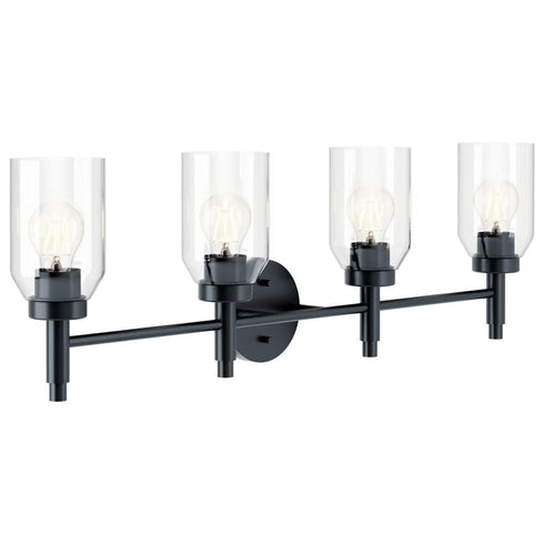 Kichler Madden Vanity 4 Light in Black Finish Model: 55186BK