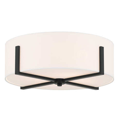 Kichler Malen Flush Mount 4 Light in Black Finish Model: 52594BK