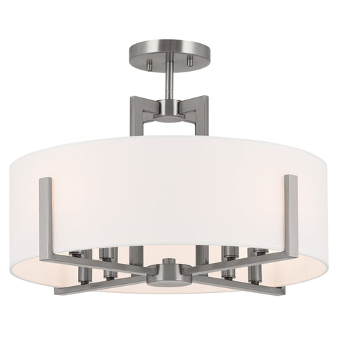 Kichler Malen Pendan Semi Flush 8 Light in Black Finish Model: 52592BK