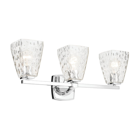 Kichler Marant 23.75 Inch 3 Light Vanity Light with Opal Glass in Black Model: 55216BK