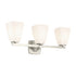 Kichler Marant 23.75 Inch 3 Light Vanity Light with Opal Glass in Black Model: 55216BK