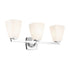 Kichler Marant 23.75 Inch 3 Light Vanity Light with Opal Glass in Black Model: 55216BK