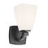 Kichler Marant 9.5 Inch 1 Light Wall Sconce with Opal Glass in Black Model: 55214BK