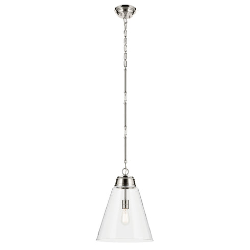 Kichler Marsailli 19.75 Inch 1 Light Large Pendant with Opal Glass in Black Model: 52662BK