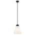 Kichler Marsailli 19.75 Inch 1 Light Large Pendant with Opal Glass in Black Model: 52662BK