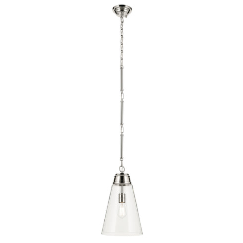 Kichler Marsailli 19 Inch 1 Light Medium Pendant with Opal Glass in Black Model: 52661BK