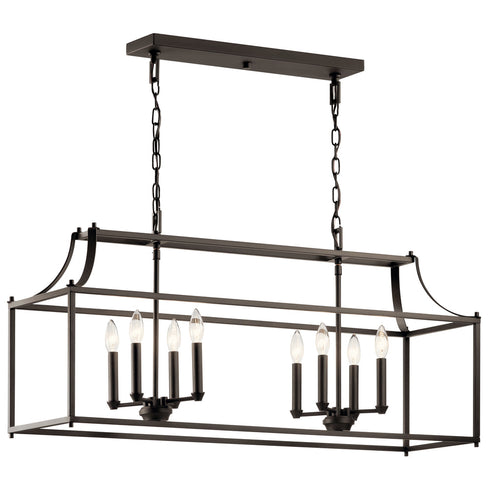 Kichler Morrigan 8 Light Linear Chandelier Model: 42497NI