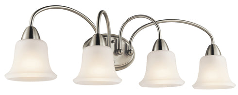 Kichler Nicholson Bath 4 Light in Brushed Nickel Finish Model: 45884NI