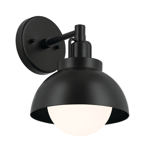 Kichler Niva Wal Semi Flus Pendant 1 Light in Black Finish Model: 52601BK