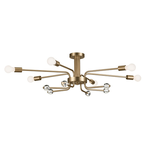 Kichler Ocala 41.25 Inch 6 Light Flush Mount With Model: 52602PN