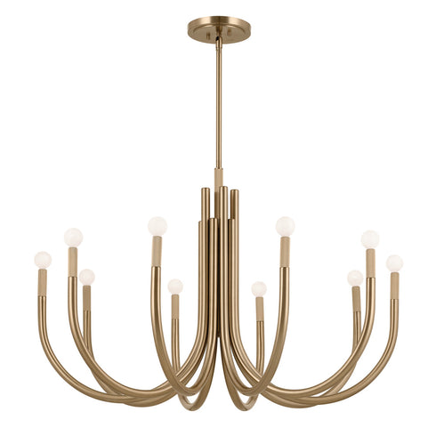 Kichler Odensa 40.25 Inch 10 Light Chandelier In Model: 52551PN