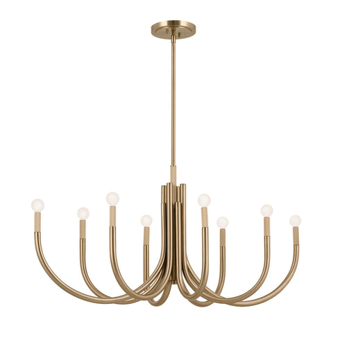 Kichler Odensa 46 Inch 8 Light Oval Chandelier In Model: 52553PN