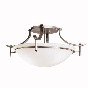 Kichler Olympia Semi Flush 3 Light in Antique Pewter Finish Model: 3606AP