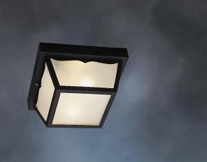 Kichler Outdoor Plastic Fixtures 2 Light Outdoor Ceiling Model: 9322BK
