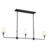 Kichler Pallas 3 Light Linear Chandelier Model: 52519BK