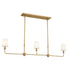 Kichler Pallas 3 Light Linear Chandelier Model: 52519BK