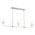 Kichler Pallas 3 Light Linear Chandelier Model: 52519BK