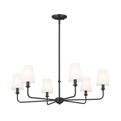 Kichler Pallas 6 Light Chandelier Model: 52516BK
