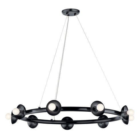 Kichler Palta Chandelier 9 Light in Black Finish Model: 52642BK