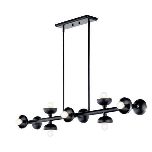 Kichler Palta Linear Chandelier 10 Light in Black Finish Model: 52645BK