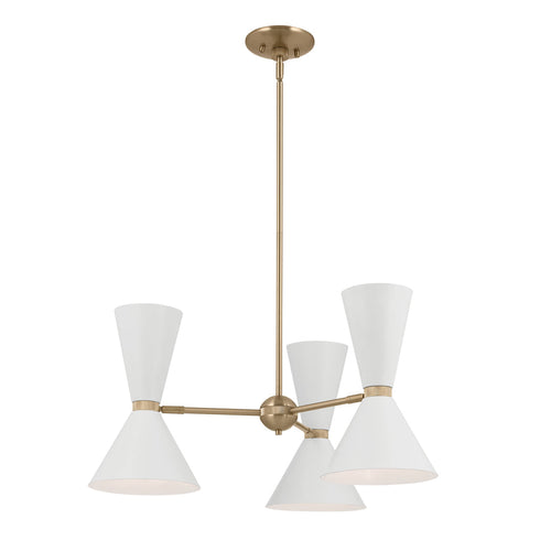 Kichler Phix 30.75 Inch 6 Light Chandelier In Model: 52565CPZGRG
