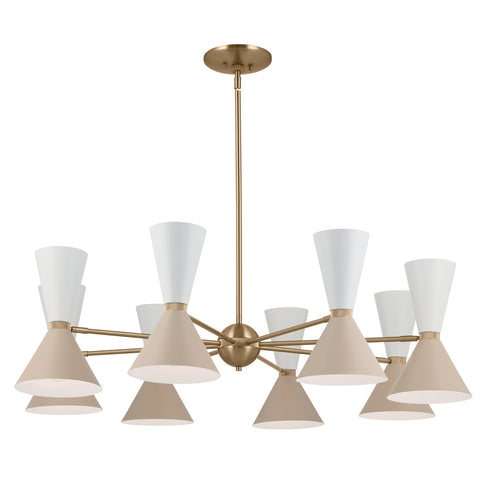 Kichler Phix Chandelier 16 Light in Champagne Bronze Finish Model: 52567CPZGRG