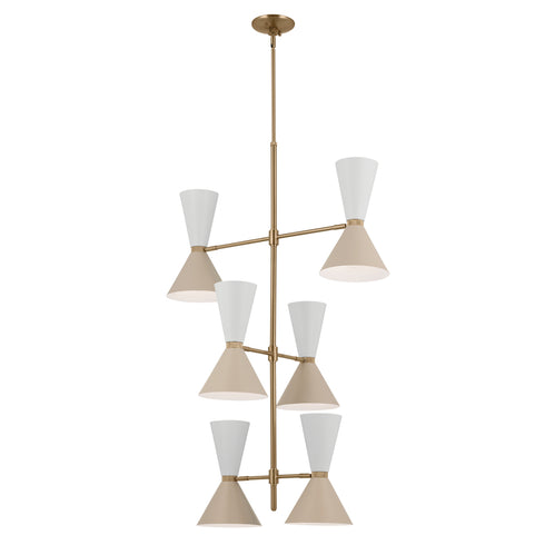 Kichler Phix Foyer Chandelier 12 Light in Champagne Bronze Finish Model: 52568CPZBK