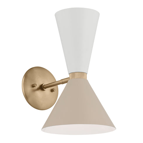 Kichler Phix Wall Sconce 2 Light in Champagne Bronze Finish Model: 52570CPZGRG