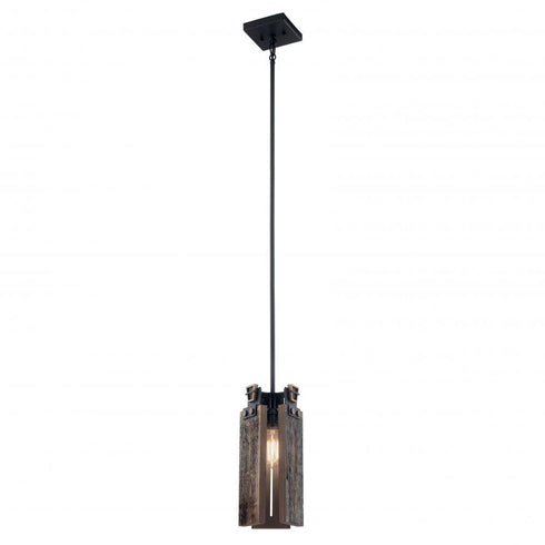 Kichler Ridgewood 1 Light Mini Pendant Model: 44182BKT