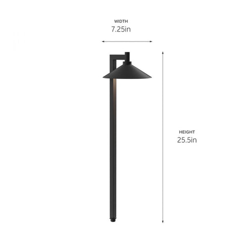 Kichler Ripley™ 2700k Path Light Textured Model: 15800BKT27R