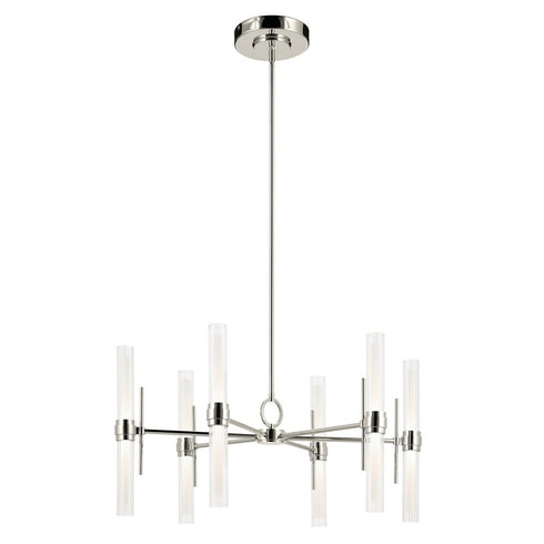Kichler Riven Chandelier Medium 12 Light in Black Finish Model: 52752BKLED