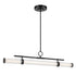 Kichler Riven Linear Chandelier Extra Large in Black Finish Model: 52753BKLED