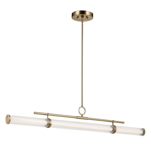 Kichler Riven Linear Chandelier Extra Large in Black Finish Model: 52754BKLED