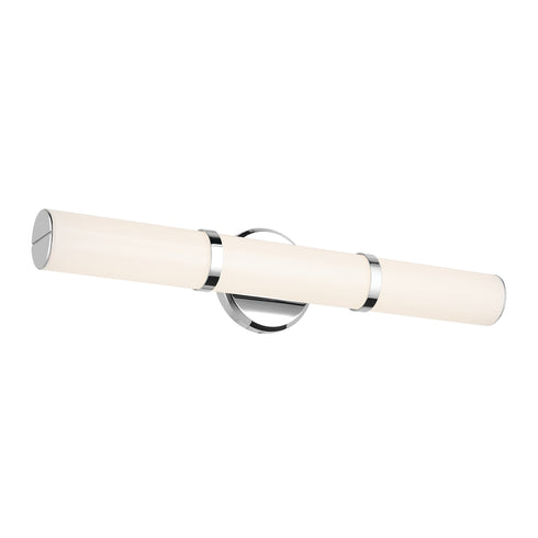 Kichler Rosh 24.25 Inch Bath Bar Medium LED with White Glass in Black Model: 55188BKLED